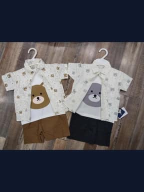 Off-white shirt with with blue nicker suit 3pc