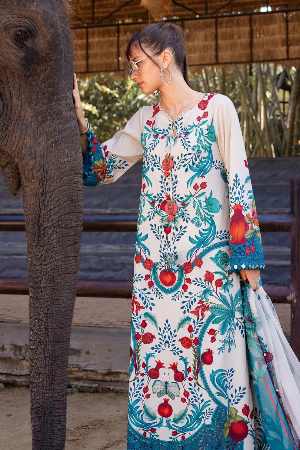 Maria B - Safari Scape prints printed embroidered lawn - 3 piece - Unstitched thumbnail 2