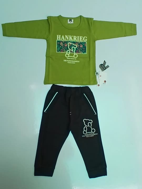1 month to 1 year full sleeves shirt + trouser Color Green Red