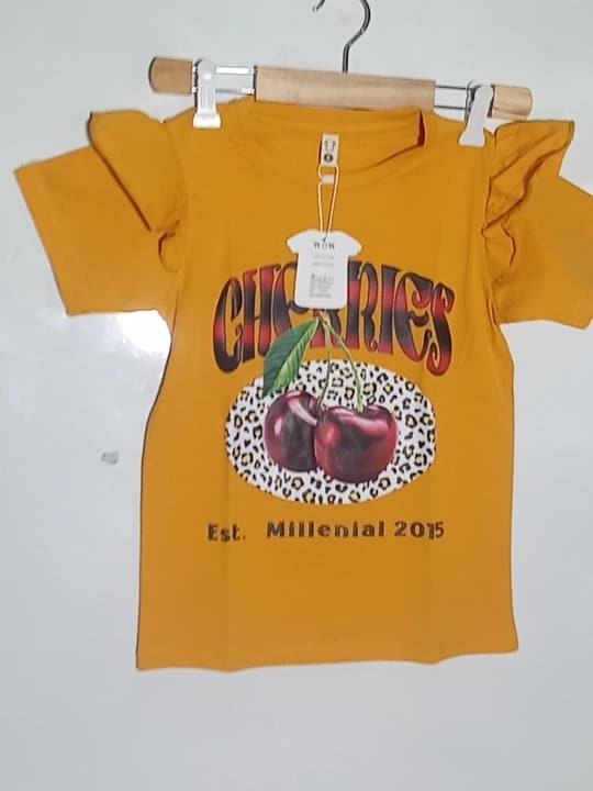 Girls lycra t-shirt Clr - Mustard