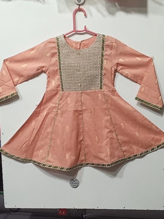 Girls suit embroidered with sharara