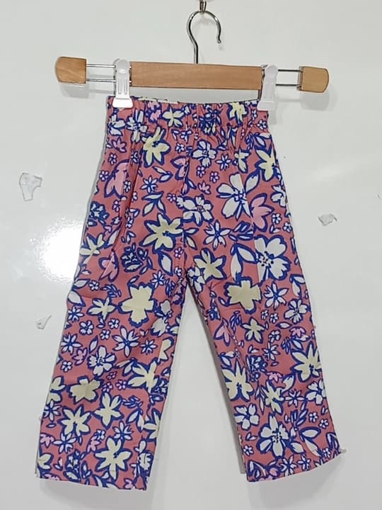 Girls suit floral tea pink