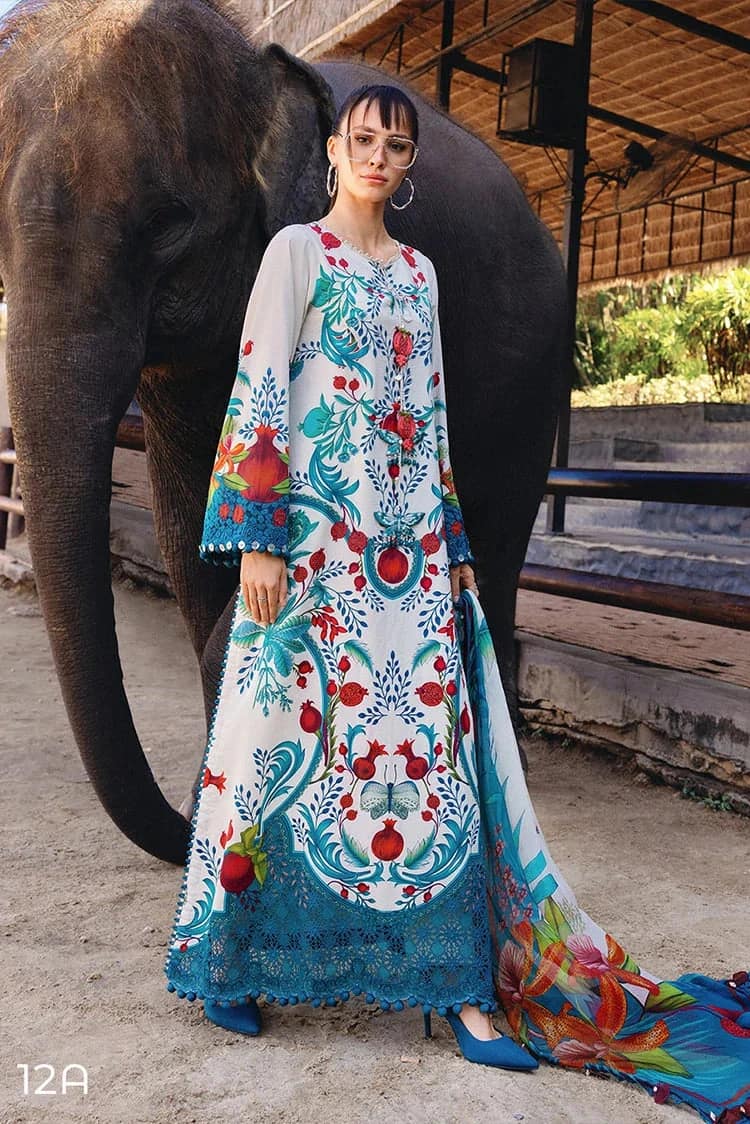 Maria B - Safari Scape prints printed embroidered lawn - 3 piece - Unstitched